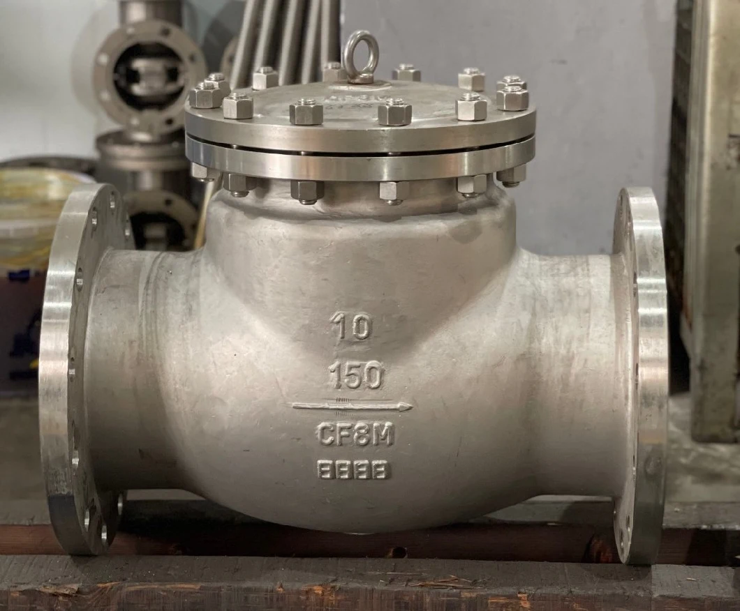 Cast Stainless Steel/Wcb/Ss API/JIS/DIN 150lb/10K/300lb Flange End Swing Check Valve