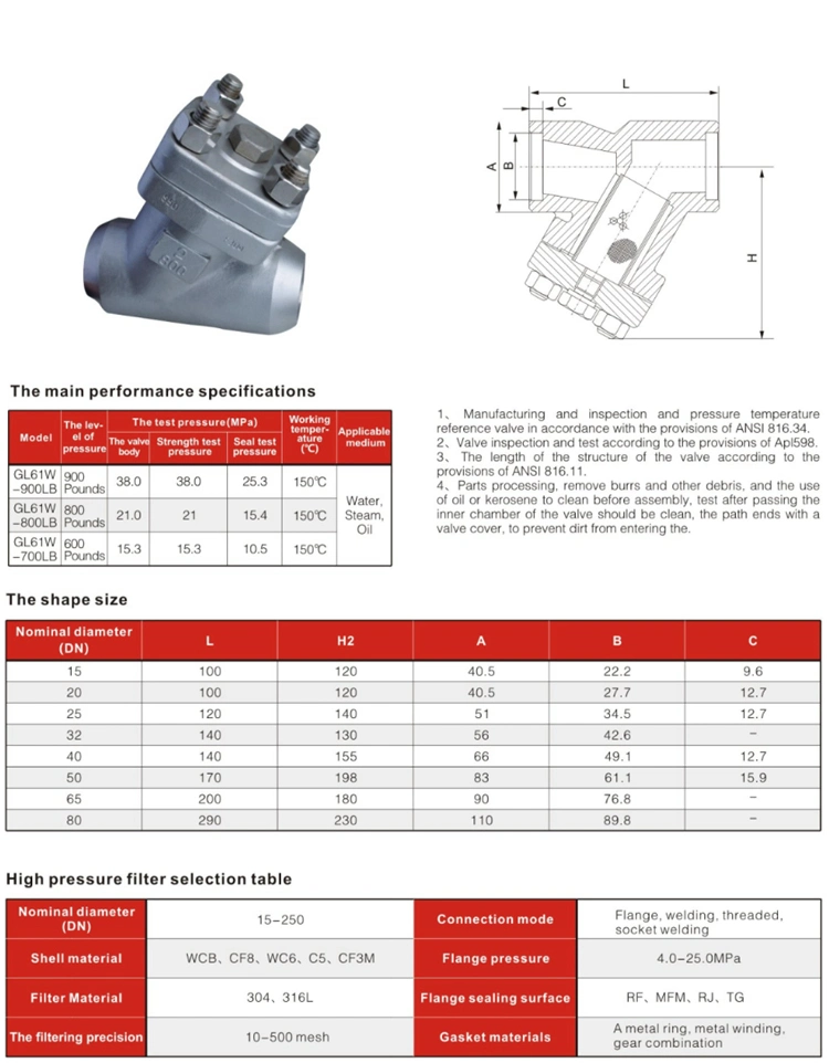 High Pressure Welded Y-Strainer