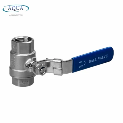 Válvula de bola de fundición de inversión bloqueable roscada/atornillada F/M de 2 piezas, válvula de bola industrial/agua de paso total de acero inoxidable SS304/CF8